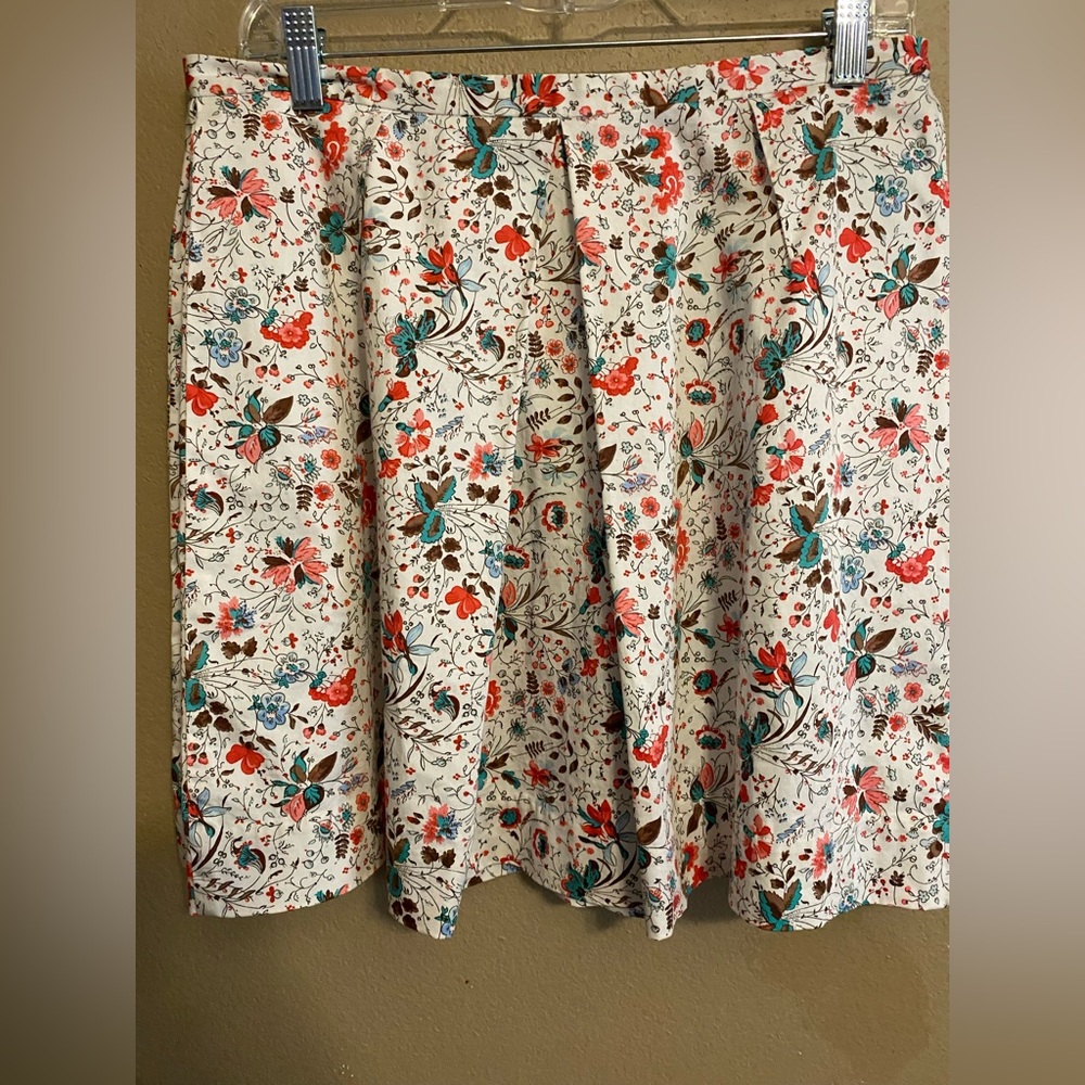 Gap Box Pleated Skirt Floral Women Size 6